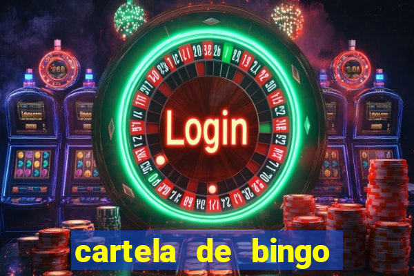 cartela de bingo cha de bebe